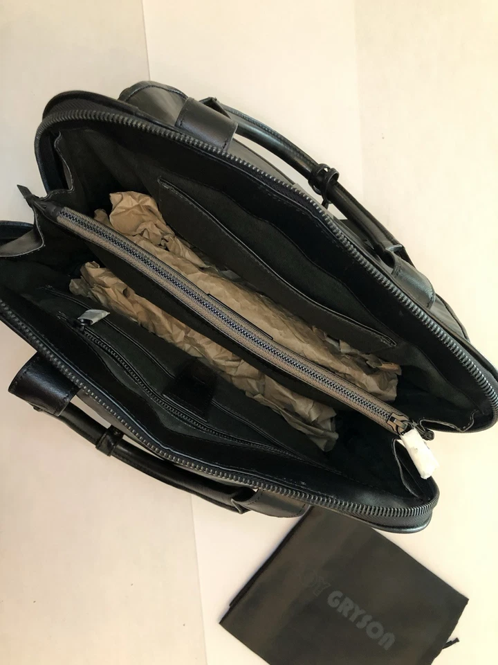 Gryson 皮革挎包托特包带保护套。 全新无标签 黑色。 旅行包或日常 — 第 4/4 张图片