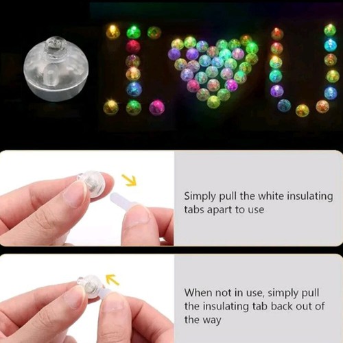 10Pcs Xmas Party Decor LED Balloon Round Flash Ball Glow Paper Lantern Lights - Picture 9 of 18
