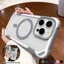 HOT For iPhone 16 15 14 13 Pro Max Magnetic Mag Safe Shockproof Bumper Back Case