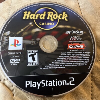 Hard Rock Casino (PS2, 2006) **DISC ONLY** Disc = VG