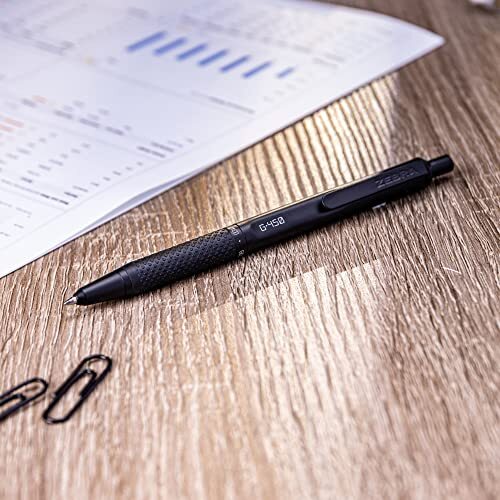 Zebra G 450 Retractable Gel Pen 0.7mm Black Ink Pack of 2 Rapid Dry Technology - Picture 7 of 7
