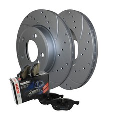 Front Brake Kit 300mm Drilled Rotors Bosch Ceramic Pads For BMW E36 E46 E85 E86