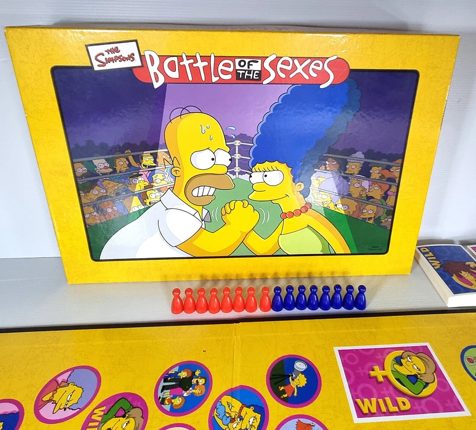 Complete Simpsons Board Game Battle of the Sexes 2004 Homer vs Marge - Image 2 of 4