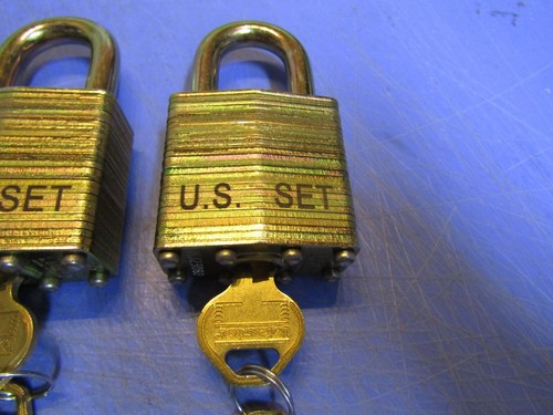 4 Master Lock DG Padlock US SET Keyed Different Hardened Key retained when open - Picture 2 of 10