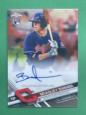 2017 Topps Chrome Baseball BRADLEY ZIMMER RC ROOKIE AUTOGRAPHS #RA-BZ