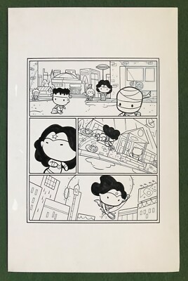 CHIBI Justice League DC Original Comic Book Art McDonald's UK Halloween RARE! 10