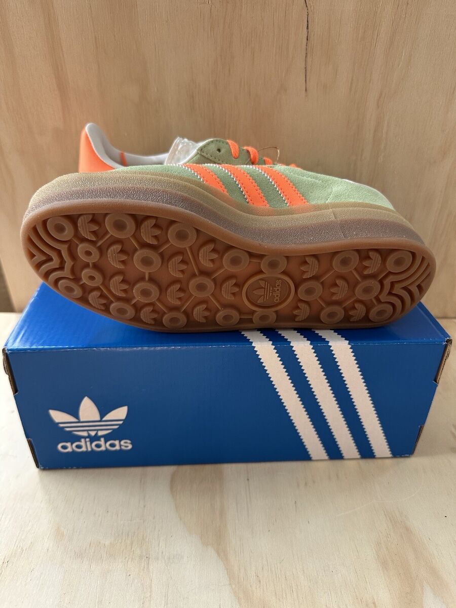 Adidas Gazelle Bold Women's 9.5us Semi Green Spark Screaming Adidas Gazelle Bold Women's 9.5us Semi Green Spark Screaming