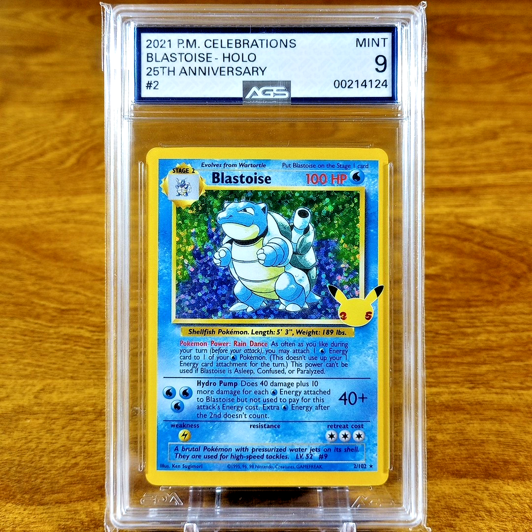 Old Pokemon Cards Blastoise Holo Pokemon Card 2/102 - Celebrations Classic  Collection, Near Mint Condition 25th Anniversary