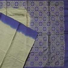 Namaste Vintage Green Sarees 100% Pure Silk Woven Indian Sari 6YD Craft Fabric