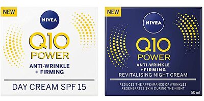 Nivea Q10 SPF 15 Anti-Wrinkle Face Day Cream Plus Face Night Cream 50 ml