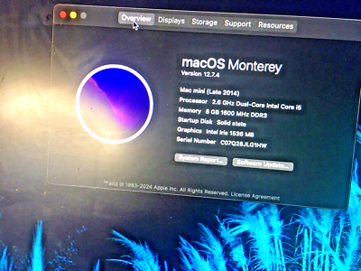 Macデスクトップ Mac mini Late 2014 2.8GHZ/8GB/1TB FUSION Mac Mini Late 2014 2.8GHz Intel Core i5 4th Gen 8GB 1TB Fusion and