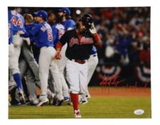 Michael Martinez Autographed Chicago Cubs 11x14 JSA Holo Last Out Inscription!