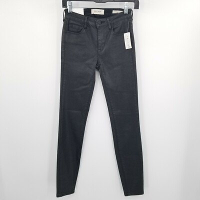 PacSun 23 black skinny jeans mid rise womens black textured skinniest 28'' inseam