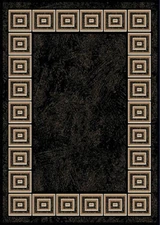 5x8 Home Dynamix Black Bordered Machine Made Area Rug 11021-450 - Aprx 5'2"x7'2"