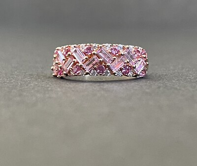 BELLA LUCE Pink Lab Created Sapphire 18K Rose Gold/SS Ring (2.72ctw) Sz 9.5 NWT