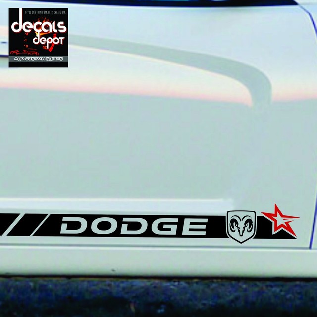 20082014 FITS Dodge Avenger Rocker Panel Side Stripes Racing Accent Decals eBay