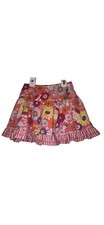 Hanna Andersson Girls Pink Floral Striped Tiered Scooter Skirt Sz 110 US 5