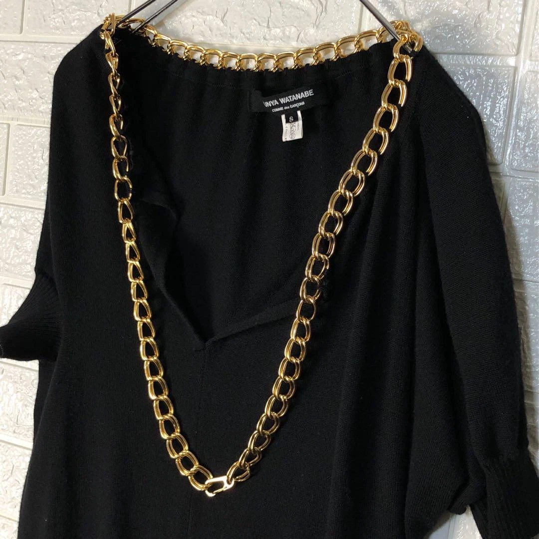 Junya Watanabe Comme Des Garcons Chain Deformed Knit Dress Japan 