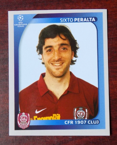 No 220 Sixto Peralta CFR 1907 Cluj Champions league 2008-2009 Panini Brazil