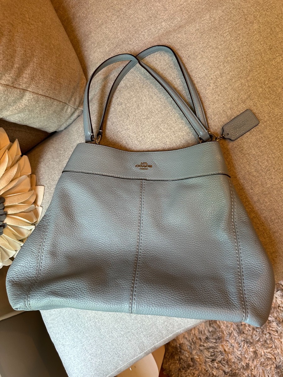 COACH Lexy pebble leather periwinkle shoulder bag | eBay