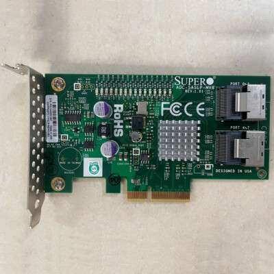 For SuperMicro AOC-SASLP-MV8 8-ports SAS/SATA PCI Raid Card