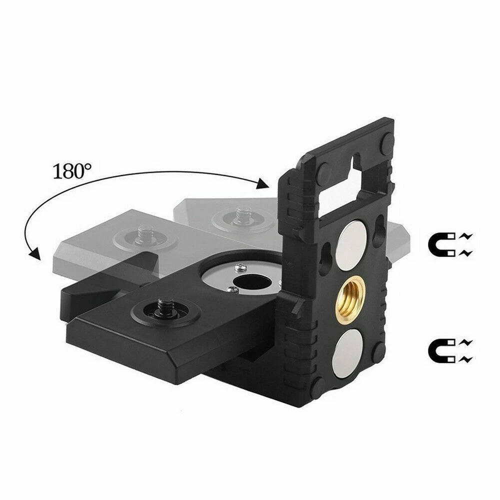 Laser Level Bracket 180°L Shape Magnetic Magnetic Tripod Adapter Base Wall Mount
