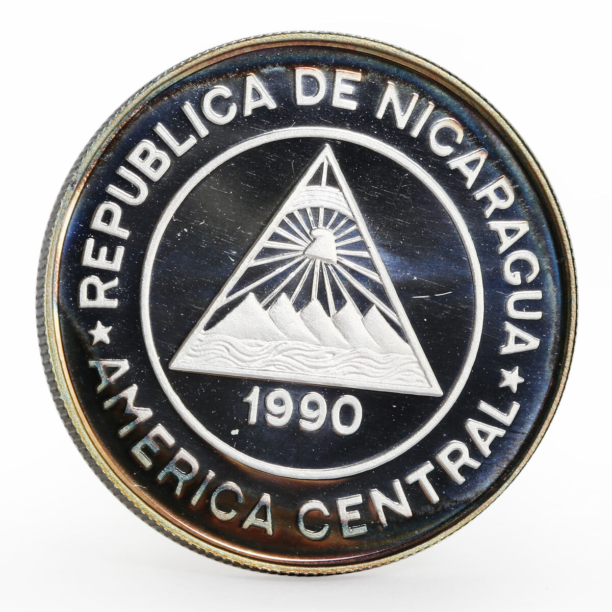 Nicaragua 10000 Cordobas 16th Winter Olympics Albertville 92