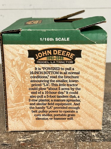 SpecCast 1/16 John Deere 1941-1946 Model LA Tractor Box Box Only No Tractor - Picture 5 of 19