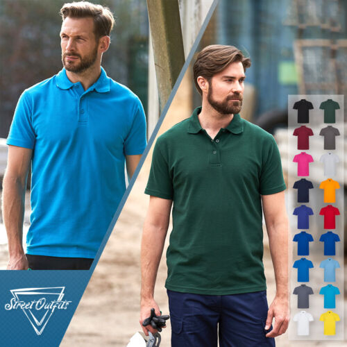 Mens Short Sleeve Polo Shirt Plain Casual Workwear Uniform Top Tee RTX - Picture 3 of 31