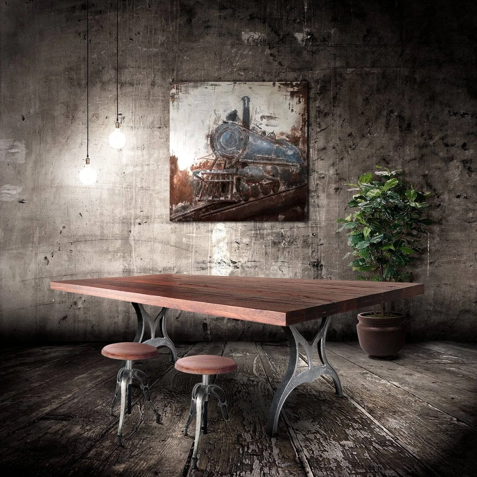 Vintage Industrial  Ductile Cast Iron Table Legs - Set of 2 - Image 2 of 4