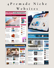 4 Premade Niche Websites - Infertility Blog, Credit Repair, Work from Home, Make