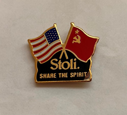 1990 USA Russia Stoli's Advertising Pinback - Picture 3 of 5