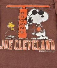 Joe Cleveland Browns Single Stitch T Shirt Brown AN50438