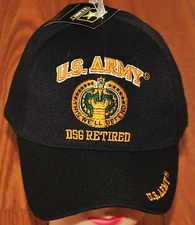 Black US Army DSG Drill Sergeant Retired Hat Ball Cap Veteran This We'll Defend
