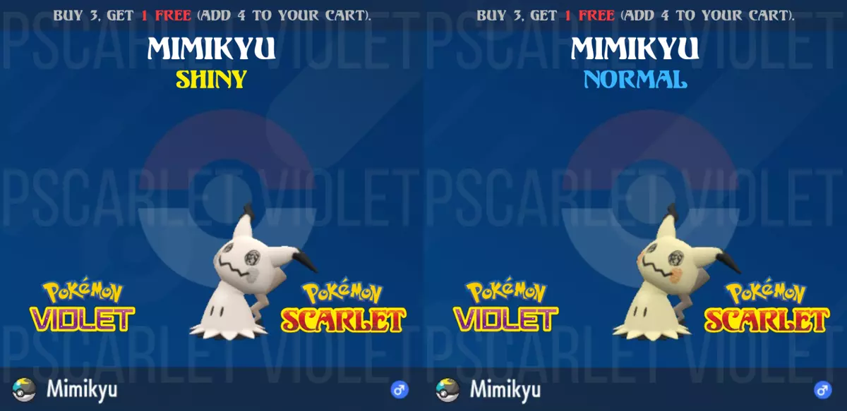 Shiny Mimikyu 6IV ✨ Battle Ready ✨Pokemon Scarlet & Violet