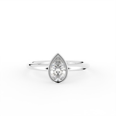 14K Rotgold Lab Grown Diamond Pinky Promise Ring, elegantes Solitär Design