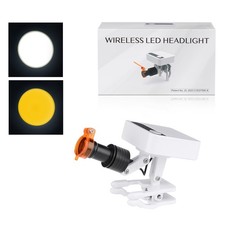 5W Wireless Dental LED Headlight Magnetic Clip-on Headlamp with 2 Batteries US