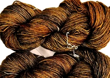 GLITTER RedGold Browns 100g Skein 420y Malabrigo MECHITA SW MERINO Wool Fgr YARN