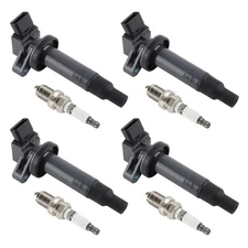 Ignition Coil Pack and Iridium Spark Plug Set of 4 For Chevrolet Prizm 2000-2002