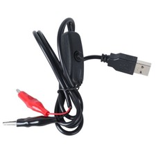 Test Cilp 5V Power Cable with Switching Button for Multimeter Car Home