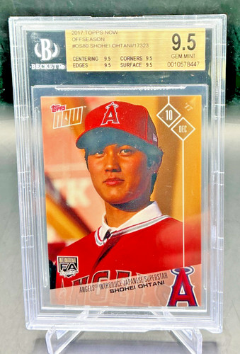 BGS 9.5 - 2017 Topps Now Offseason SHOHEI OHTANI /17323 - Made #OS80 ** Slab Dam