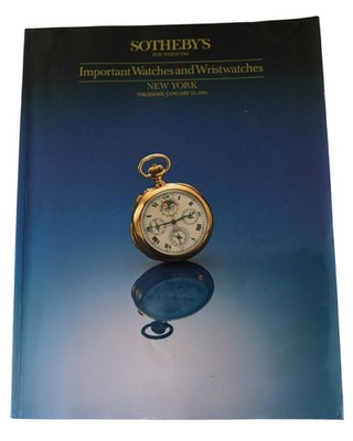 Sotheby's Important Watches & Wristwatches 1990 Auction Catalog