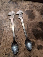Set Of 2 Vintage Snoopy 1958/1965 Danara Stainless Steel Infant Spoons