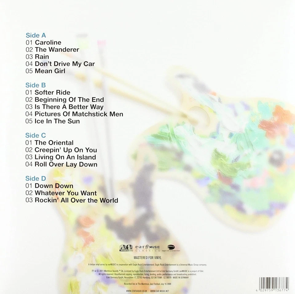 Status Quo Pictures-Live at Montreux 2009 (Vinyl) (UK IMPORT) - Image 3 of 3