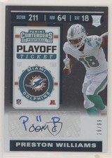 2019 Panini Contenders Rookie Playoff Ticket 26/99 Preston Williams Auto qr7