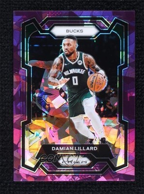 2023-24 Panini Prizm Purple Ice Prizm 13/149 Damian Lillard #35 hs9
