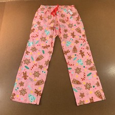 Old Navy Womens Small Pink Mid-Rise Holiday Printed Flannel Pajama Pants NWT