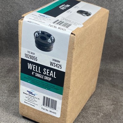 NEW Water Source 4 in. Well Seal, Single Drop 1-1/4 in. inside diameter USA SHIP