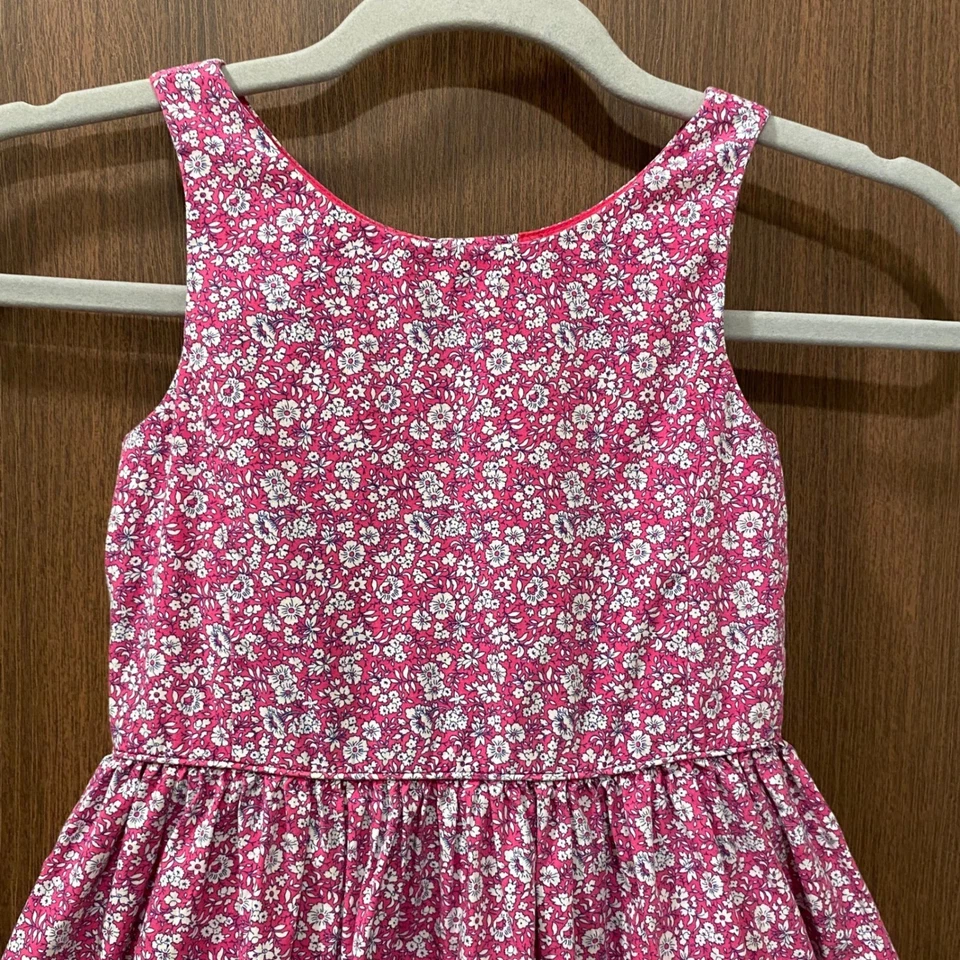 POLO RALPH LAUREN Girls Pink Floral Poplin Sleeveless Dress 5 43-45 ½" 40-44lbs - Image 3 of 4