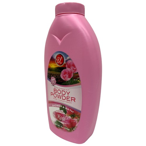 Rose Scented Absorbent Body Powder - 100% Talc Free, 8oz. (226g) (Pack of 2) - Picture 2 of 3